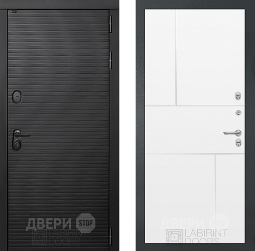 Входная металлическая Дверь Лабиринт (LABIRINT) Вулкано 21 Белый софт в Павловском Посаде