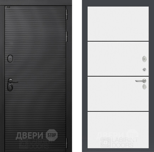 Входная металлическая Дверь Лабиринт (LABIRINT) Вулкано 25 Белый софт в Павловском Посаде