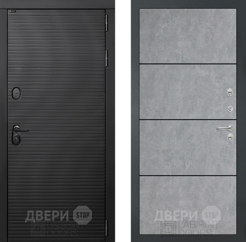 Входная металлическая Дверь Лабиринт (LABIRINT) Вулкано 25 Бетон светлый в Павловском Посаде