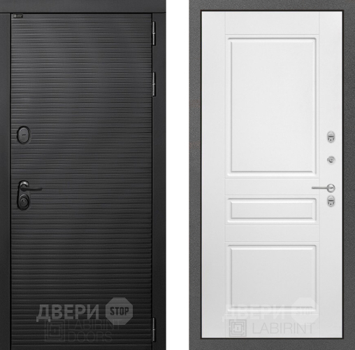 Дверь Лабиринт (LABIRINT) Вулкано 03 Белый софт в Павловском Посаде