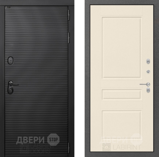 Входная металлическая Дверь Лабиринт (LABIRINT) Вулкано 03 Крем софт в Павловском Посаде