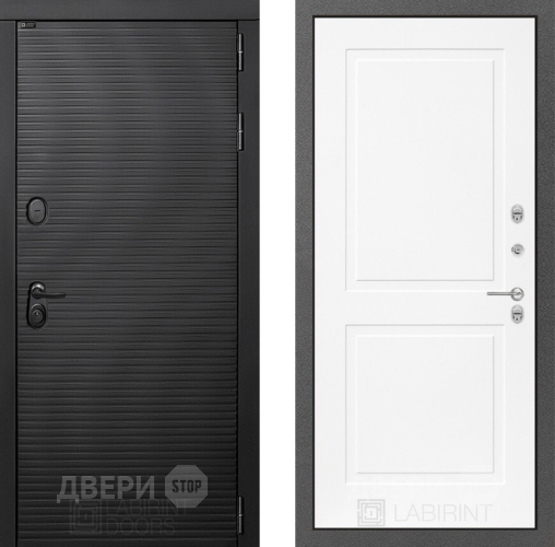 Входная металлическая Дверь Лабиринт (LABIRINT) Вулкано 11 Белый софт в Павловском Посаде