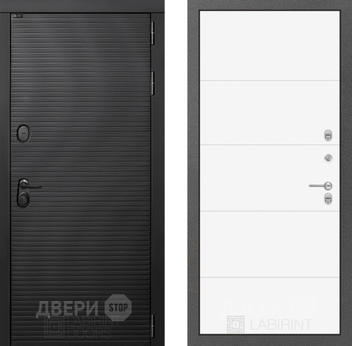 Входная металлическая Дверь Лабиринт (LABIRINT) Вулкано 13 Белый софт в Павловском Посаде