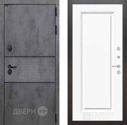 Дверь Лабиринт (LABIRINT) Инфинити 27 Белый (RAL-9003) в Павловском Посаде