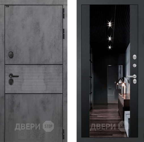 Дверь Лабиринт (LABIRINT) Инфинити Зеркало Максимум с тонировкой Черный кварц в Павловском Посаде