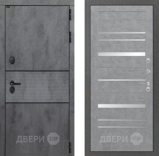 Входная металлическая Дверь Лабиринт (LABIRINT) Инфинити 20 Бетон светлый в Павловском Посаде