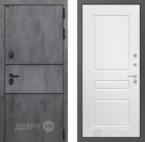 Дверь Лабиринт (LABIRINT) Инфинити 03 Белый софт в Павловском Посаде