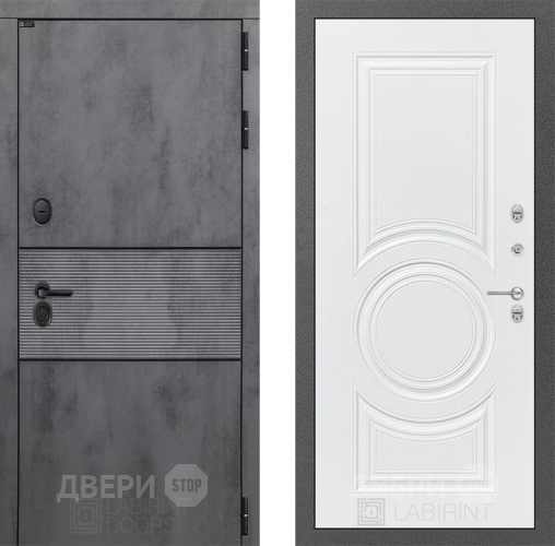 Дверь Лабиринт (LABIRINT) Инфинити 23 Белый софт в Павловском Посаде