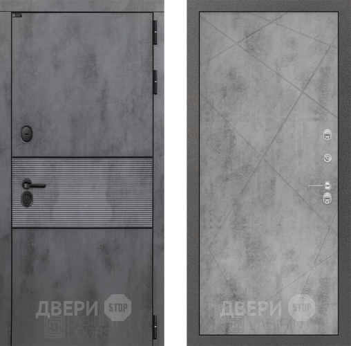 Входная металлическая Дверь Лабиринт (LABIRINT) Инфинити 24 Бетон светлый в Павловском Посаде