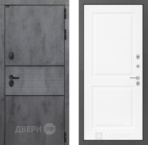 Дверь Лабиринт (LABIRINT) Инфинити 11 Белый софт в Павловском Посаде