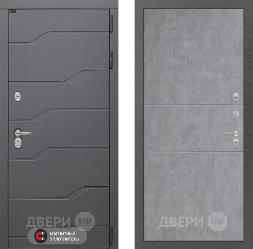 Входная металлическая Дверь Лабиринт (LABIRINT) Ривер 21 Бетон светлый в Павловском Посаде