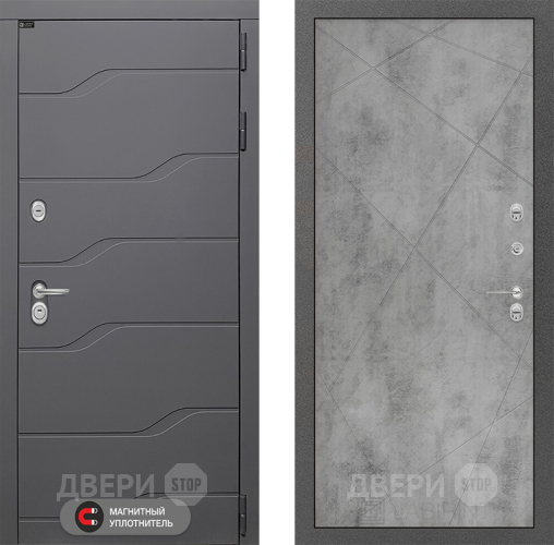 Входная металлическая Дверь Лабиринт (LABIRINT) Ривер 24 Бетон светлый в Павловском Посаде