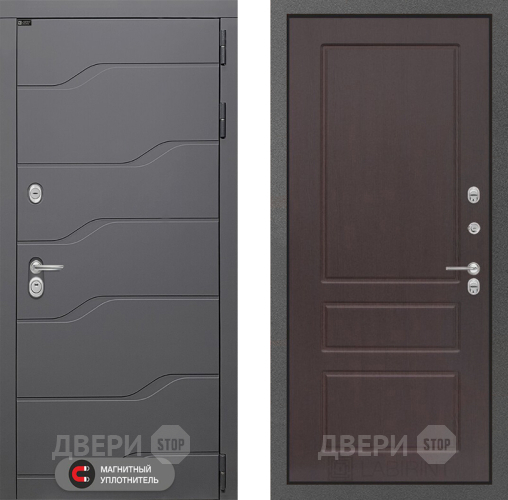 Входная металлическая Дверь Лабиринт (LABIRINT) Ривер 03 Орех премиум в Павловском Посаде