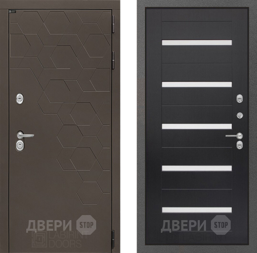 Входная металлическая Дверь Лабиринт (LABIRINT) Смоки 01 Венге в Павловском Посаде