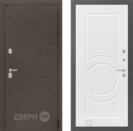 Дверь Лабиринт (LABIRINT) Смоки 23 Белый софт в Павловском Посаде
