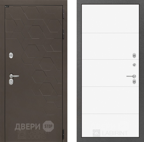 Дверь Лабиринт (LABIRINT) Смоки 13 Белый софт в Павловском Посаде