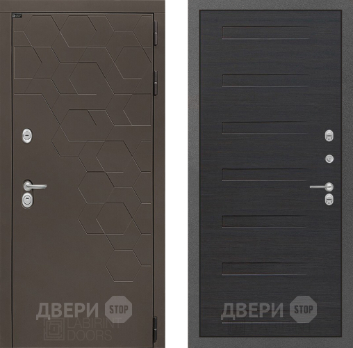 Входная металлическая Дверь Лабиринт (LABIRINT) Смоки 14 Эковенге поперечный в Павловском Посаде