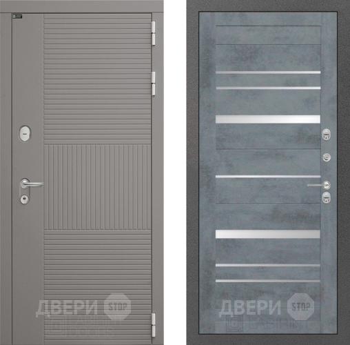 Входная металлическая Дверь Лабиринт (LABIRINT) Формо 20 Бетон темный в Павловском Посаде