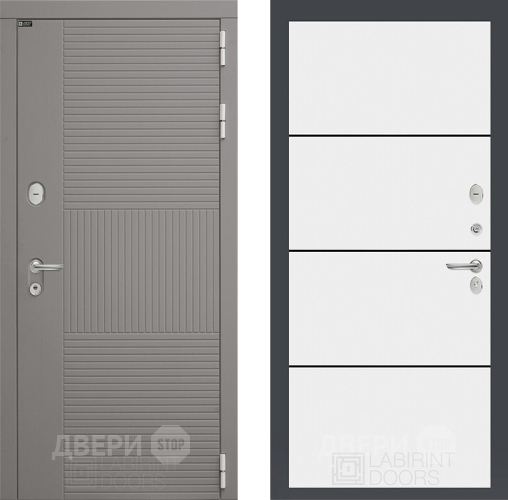 Дверь Лабиринт (LABIRINT) Формо 25 Белый софт в Павловском Посаде