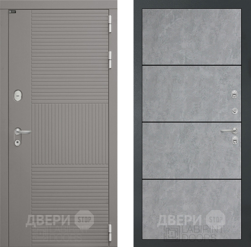 Входная металлическая Дверь Лабиринт (LABIRINT) Формо 25 Бетон светлый в Павловском Посаде