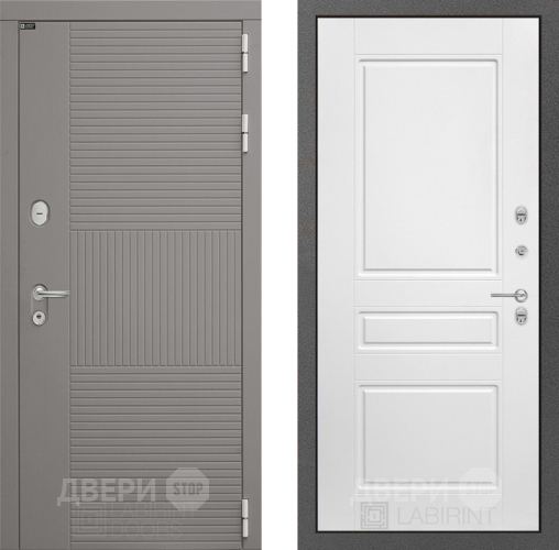 Дверь Лабиринт (LABIRINT) Формо 03 Белый софт в Павловском Посаде