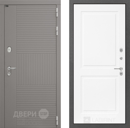 Входная металлическая Дверь Лабиринт (LABIRINT) Формо 11 Белый софт в Павловском Посаде