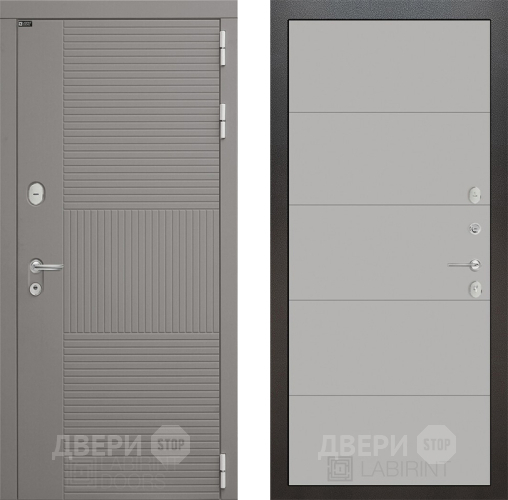 Входная металлическая Дверь Лабиринт (LABIRINT) Формо 13 Грей софт в Павловском Посаде