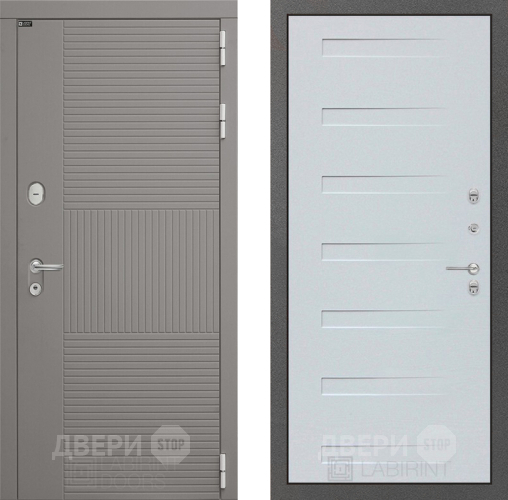 Входная металлическая Дверь Лабиринт (LABIRINT) Формо 14 Дуб кантри белый горизонтальный в Павловском Посаде