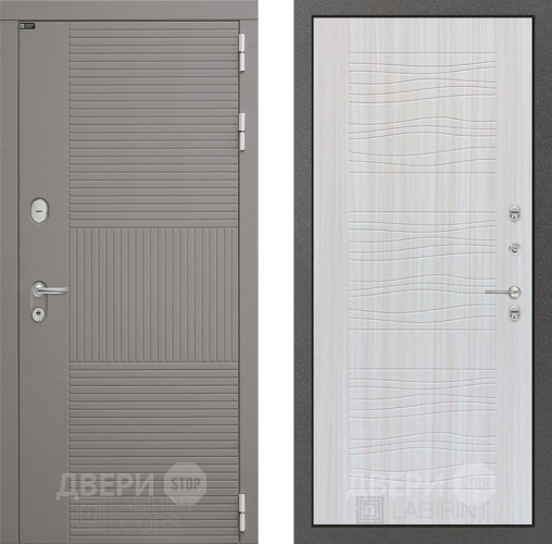 Входная металлическая Дверь Лабиринт (LABIRINT) Формо 06 Сандал белый в Павловском Посаде