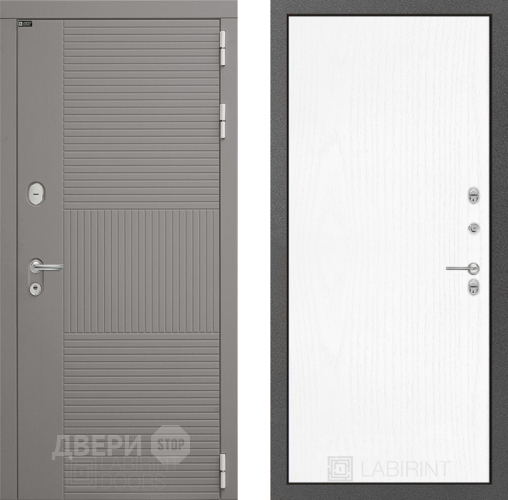 Входная металлическая Дверь Лабиринт (LABIRINT) Формо 07 Белое дерево в Павловском Посаде