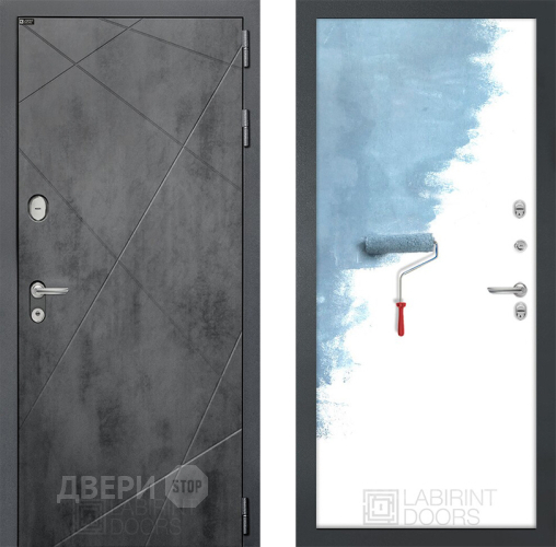 Входная металлическая Дверь Лабиринт (LABIRINT) Лофт 28 Под покраску в Павловском Посаде