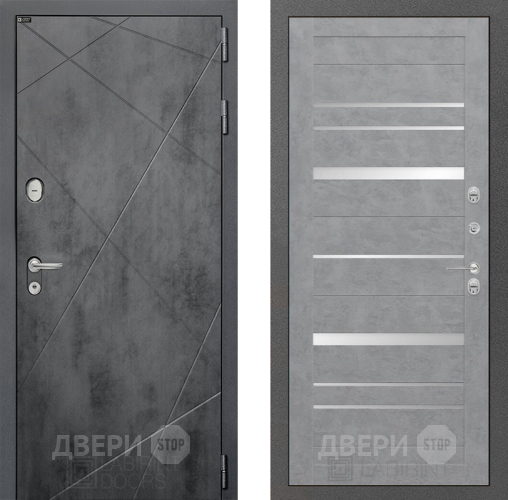 Входная металлическая Дверь Лабиринт (LABIRINT) Лофт 20 Бетон светлый в Павловском Посаде
