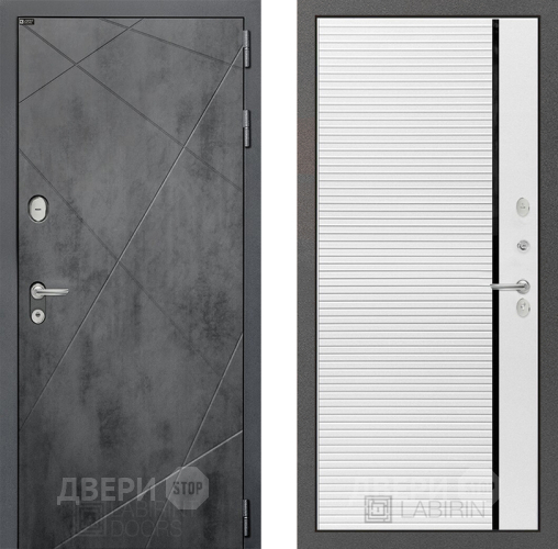 Дверь Лабиринт (LABIRINT) Лофт 22 Белый софт в Павловском Посаде