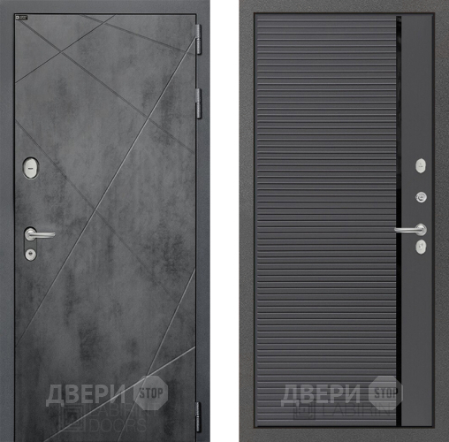 Входная металлическая Дверь Лабиринт (LABIRINT) Лофт 22 Графит софт в Павловском Посаде