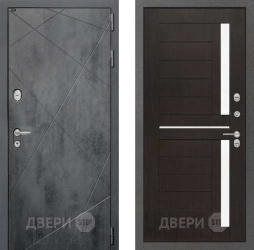 Входная металлическая Дверь Лабиринт (LABIRINT) Лофт 02 Венге в Павловском Посаде