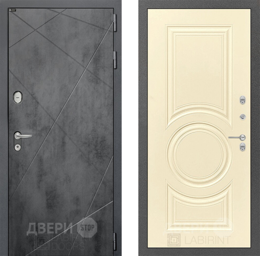 Входная металлическая Дверь Лабиринт (LABIRINT) Лофт 23 Шампань в Павловском Посаде