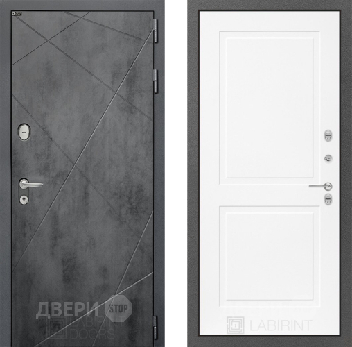 Дверь Лабиринт (LABIRINT) Лофт 11 Белый софт в Павловском Посаде