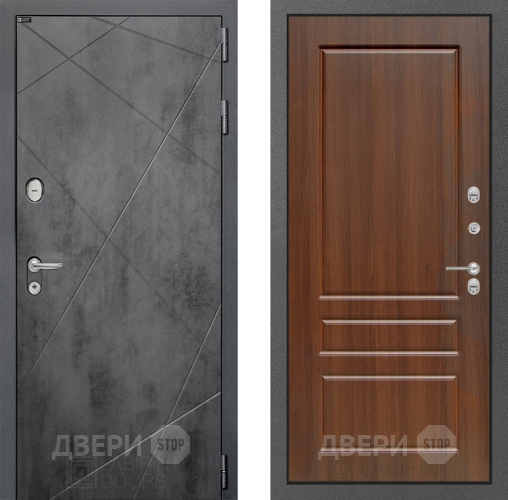 Входная металлическая Дверь Лабиринт (LABIRINT) Лофт 03 Орех бренди в Павловском Посаде