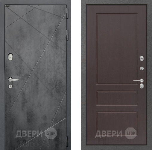 Входная металлическая Дверь Лабиринт (LABIRINT) Лофт 03 Орех премиум в Павловском Посаде