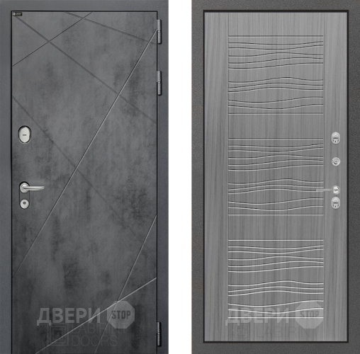 Входная металлическая Дверь Лабиринт (LABIRINT) Лофт 06 Сандал грей в Павловском Посаде