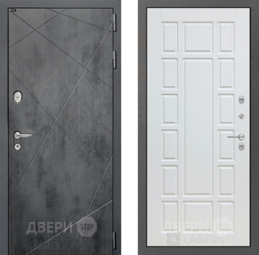 Входная металлическая Дверь Лабиринт (LABIRINT) Лофт 12 Белое дерево в Павловском Посаде