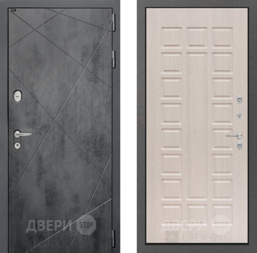 Входная металлическая Дверь Лабиринт (LABIRINT) Лофт 04 Беленый дуб в Павловском Посаде