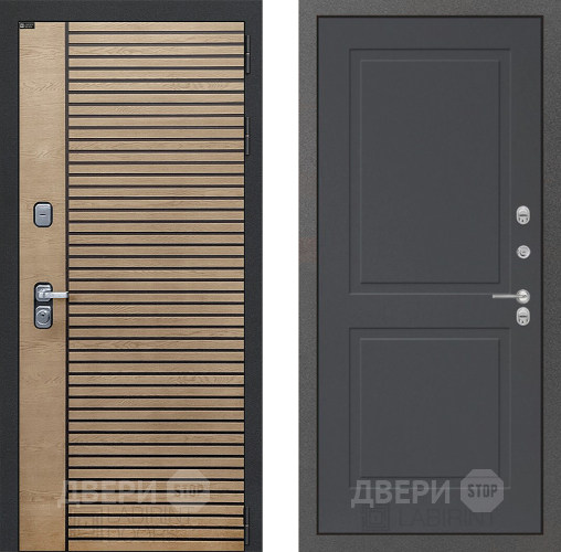 Входная металлическая Дверь Лабиринт (LABIRINT) Ritm 11 Графит софт в Павловском Посаде