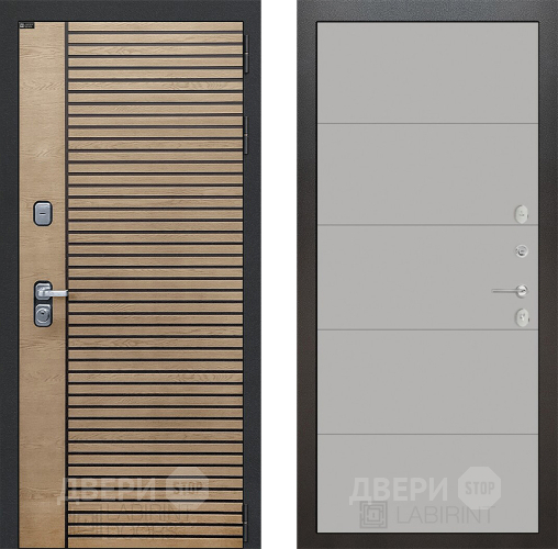 Входная металлическая Дверь Лабиринт (LABIRINT) Ritm 13 Грей софт в Павловском Посаде
