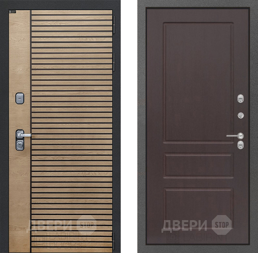 Входная металлическая Дверь Лабиринт (LABIRINT) Ritm 03 Орех премиум в Павловском Посаде