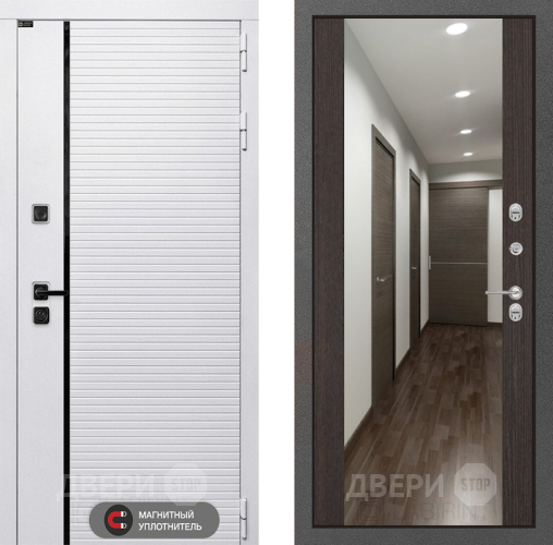 Входная металлическая Дверь Лабиринт (LABIRINT) Royal Зеркало Максимум Венге в Павловском Посаде