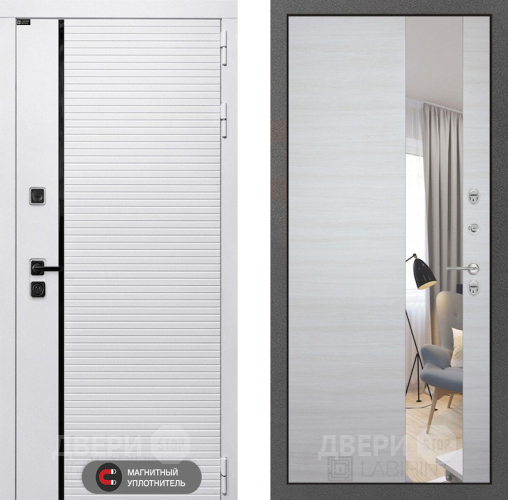 Дверь Лабиринт (LABIRINT) Royal Зеркало Акация светлая в Павловском Посаде