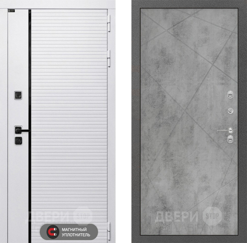 Входная металлическая Дверь Лабиринт (LABIRINT) Royal 24 Бетон светлый в Павловском Посаде