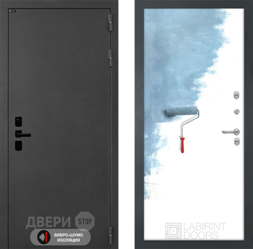 Входная металлическая Дверь Лабиринт (LABIRINT) Acustic 28 Под покраску в Павловском Посаде