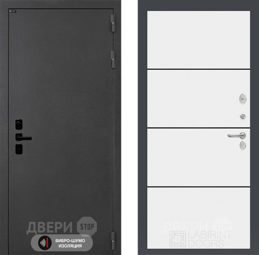 Дверь Лабиринт (LABIRINT) Acustic 25 Белый софт в Павловском Посаде